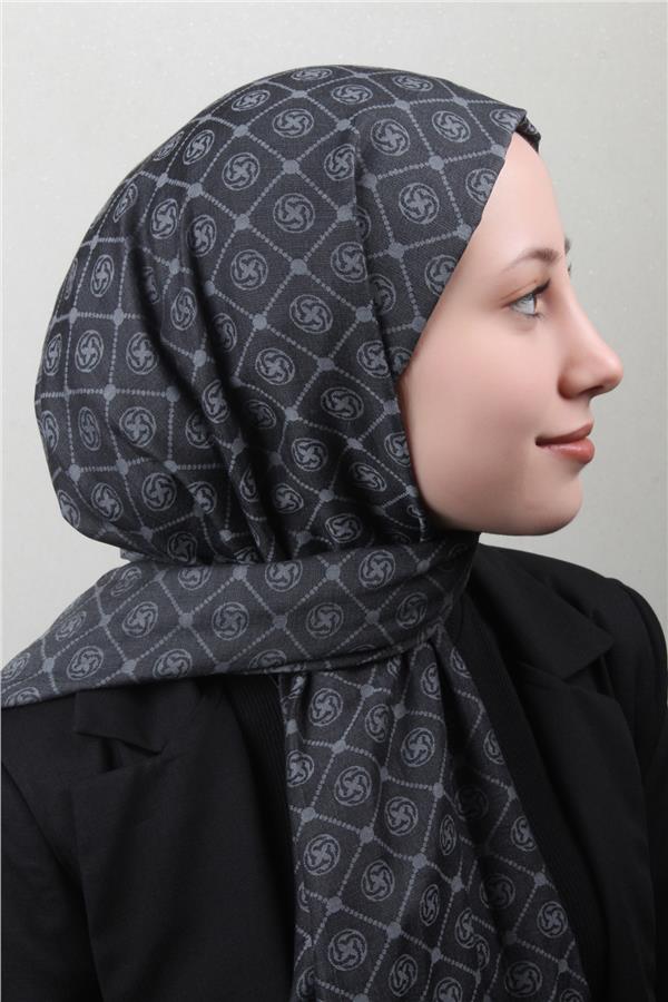 Aker Pamuklu Şal 4109-1 Antrasit