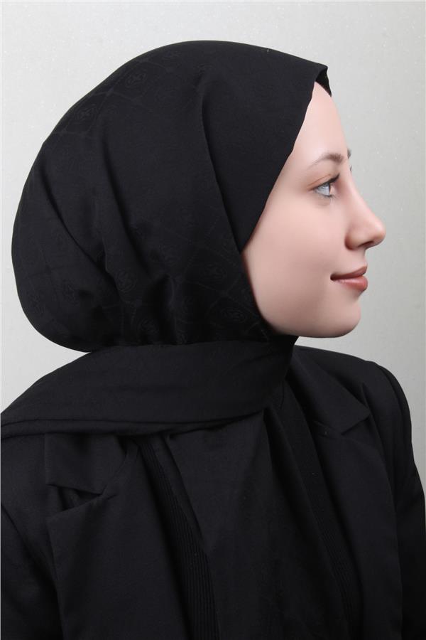 Aker Pamuklu Şal 4109-10 Siyah