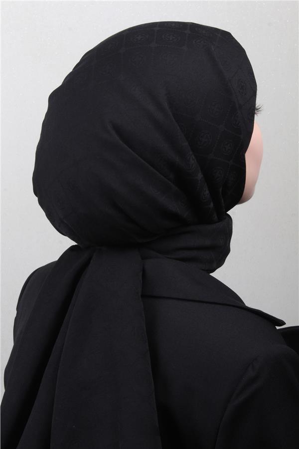 Aker Pamuklu Şal 4109-10 Siyah