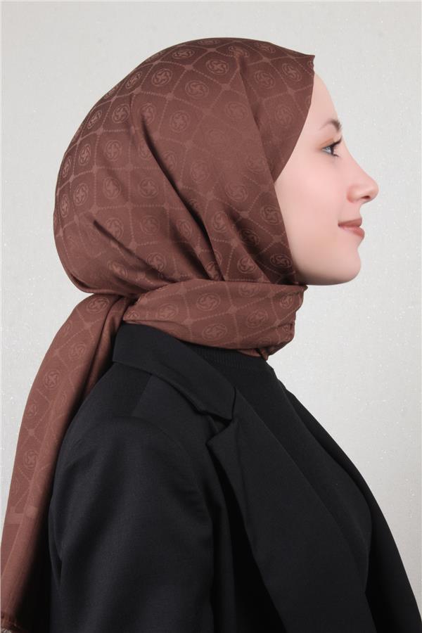 Aker Pamuklu Şal 4109-3 Kahve