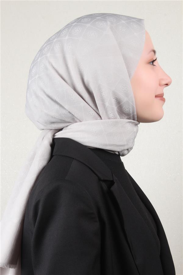 Aker Pamuklu Şal 4109-5 Gri