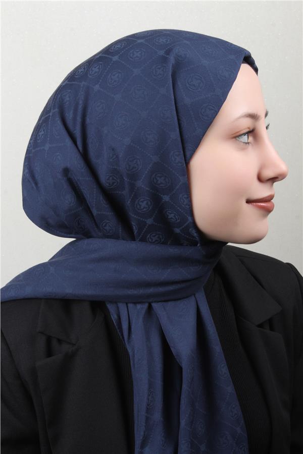Aker Pamuklu Şal 4109-8 Lacivert