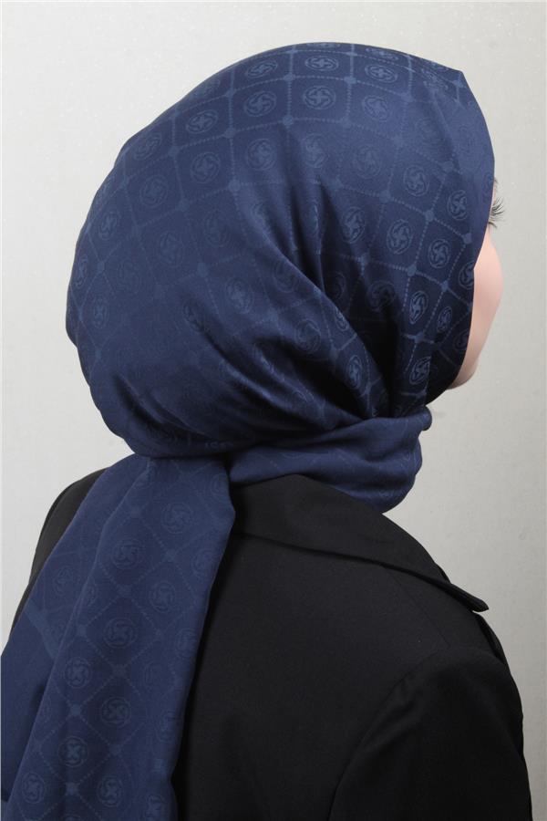 Aker Pamuklu Şal 4109-8 Lacivert