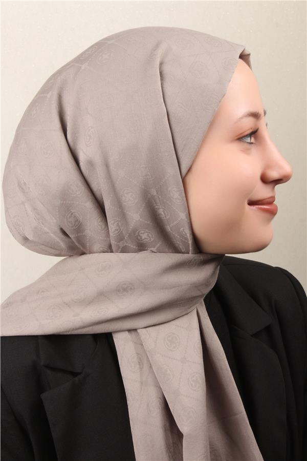 Aker Pamuklu Şal 4109-9 Sütlü Kahve