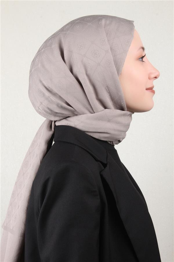Aker Pamuklu Şal 4109-9 Sütlü Kahve