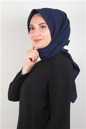 Alessa Pamuk Eşarp 2743-1 Lacivert