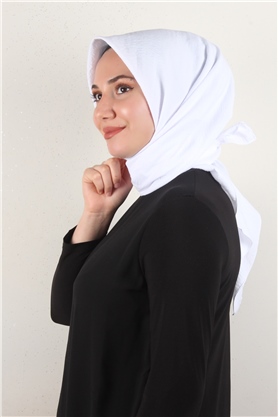 Alessa Pamuk Eşarp 2743-20 Beyaz