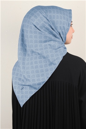 Alya Fresh Eşarp 5353-8 Koyu Buz Mavisi