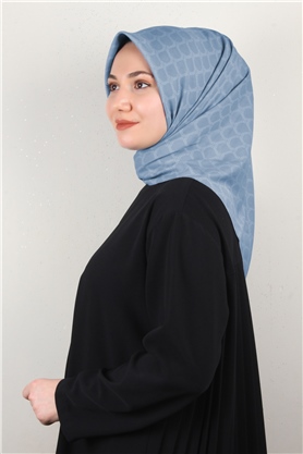 Alya Fresh Eşarp 5353-8 Koyu Buz Mavisi