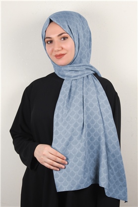 Alya Fresh Şal 2535-15 Koyu Buz Mavisi