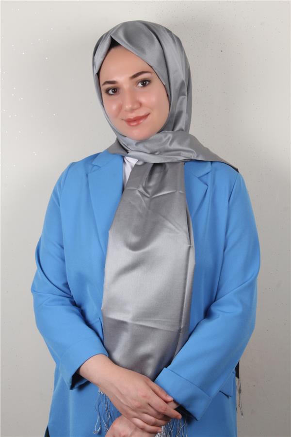 Armanda İpek Şal 1021-80 Gri-Füme