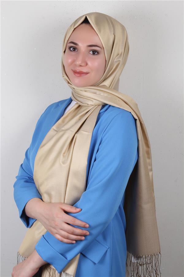 Armanda İpek Şal 1021-81 Dore-Krem
