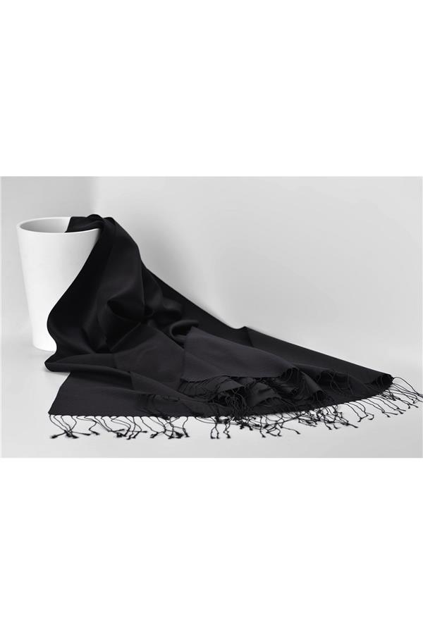 Armanda İpek Şal 3011-1 SİYAH