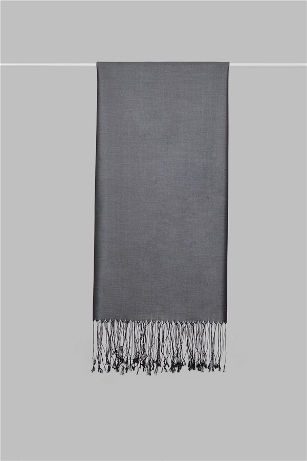 Armanda İpek Şal 3011-5 Siyah-Gri 