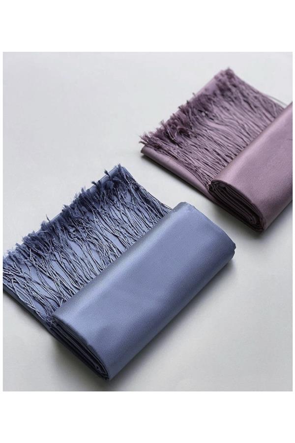 Armanda İpek Şal 3011-520 İNDİGO