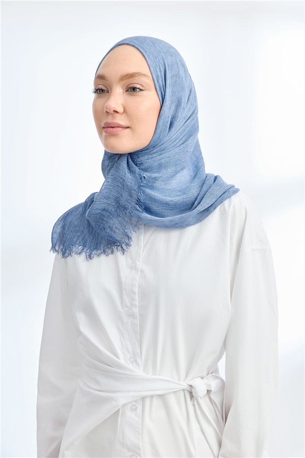 Armanda Soft Viscon Şal 3601-177 Kot Mavisi 
