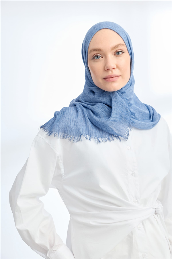 Armanda Soft Viscon Şal 3601-177 Kot Mavisi 