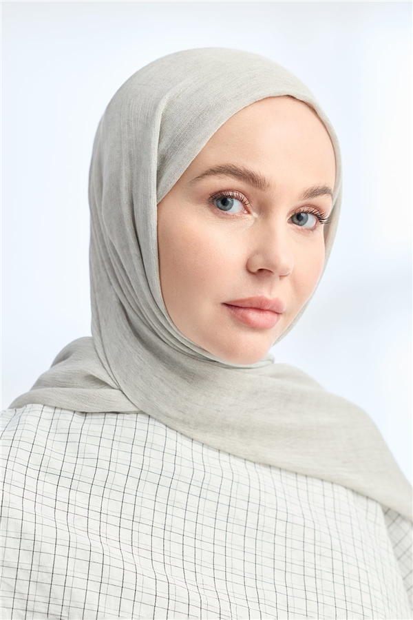 Armanda Soft Viscon Şal 3601-311 Gümüş 