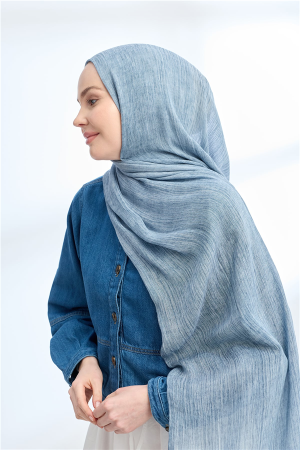 Armanda Soft Viscon Şal 3601-520 İndigo 