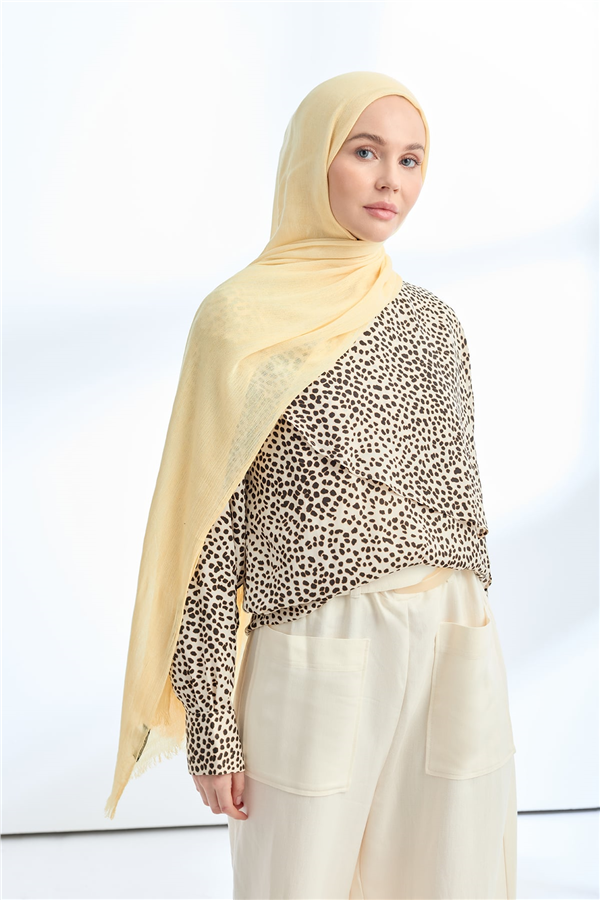 Armanda Soft Viscon Şal 3601-630 Limon Sarısı 