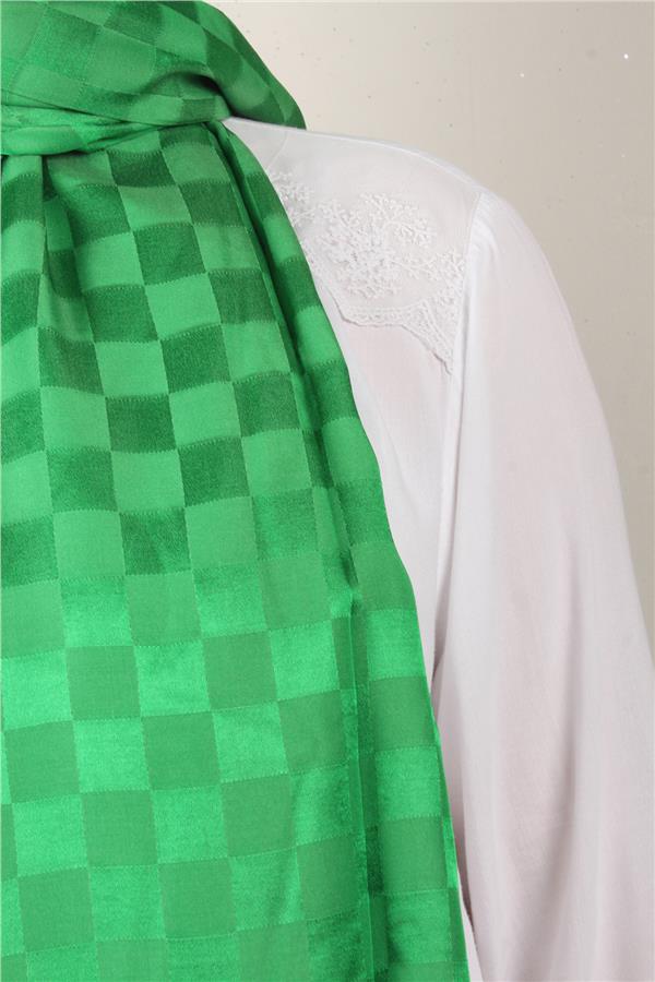 Armine Jakarlı Diamond Şal Dama 3096-21 Fıstık Yeşili