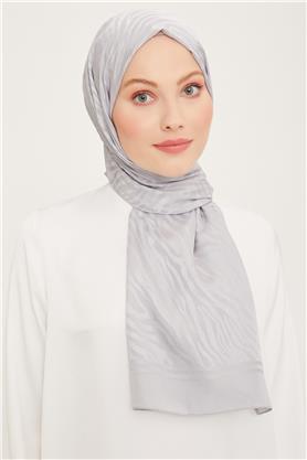 Armine Jakarlı Diamond Şal Zebra 3094-10 Gümüş