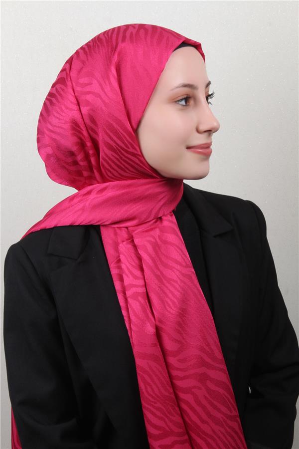 Armine Jakarlı Diamond Şal Zebra 3094-13 Şeker Pembe