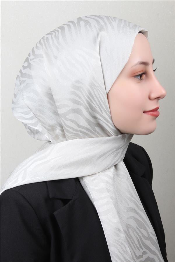 Armine Jakarlı Diamond Şal Zebra 3094-19 Taş