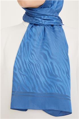 Armine Jakarlı Jakarlı Diamond Şal Zebra 3094-2 İndigo