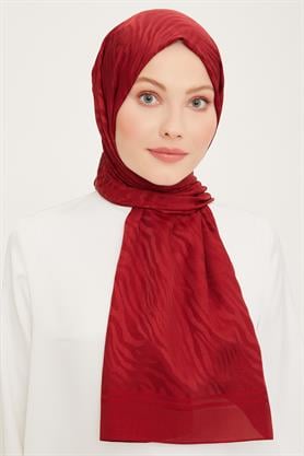 Armine Jakarlı Diamond Şal Zebra 3094-3 Bordo