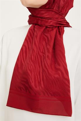 Armine Jakarlı Diamond Şal Zebra 3094-3 Bordo