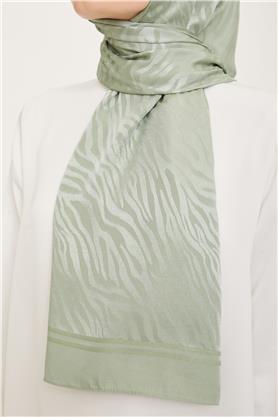 Armine Jakarlı Diamond Şal Zebra 3094-8 Mint Yeşili