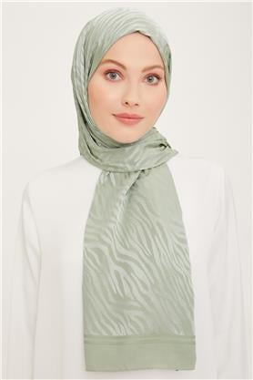 Armine Jakarlı Diamond Şal Zebra 3094-8 Mint Yeşili
