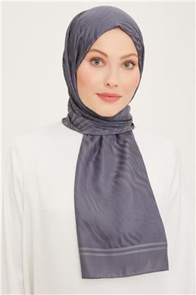 Armine Jakarlı Diamond Şal Zebra 3094-9 Füme