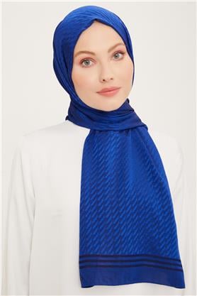 Armine Jakarlı Diamond Şal Zikzak 3095-11 Saks