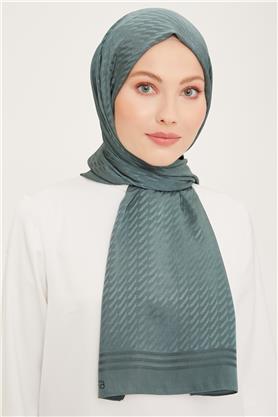Armine Jakarlı Diamond Şal Zikzak 3095-7 Koyu Mentol