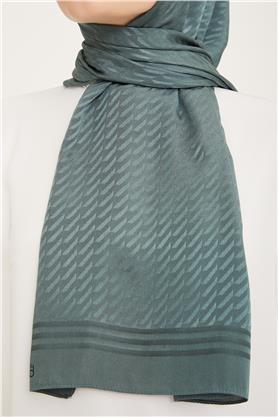Armine Jakarlı Diamond Şal Zikzak 3095-7 Koyu Mentol