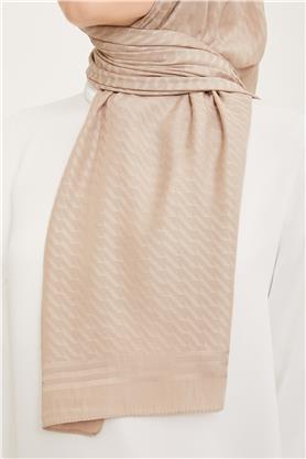 Armine Jakarlı Diamond Şal Zikzak 3095-8 Koyu Taş