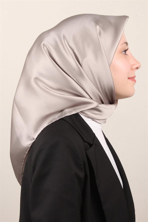 Armine Düz İpek Eşarp 0010-20 Koyu Taş