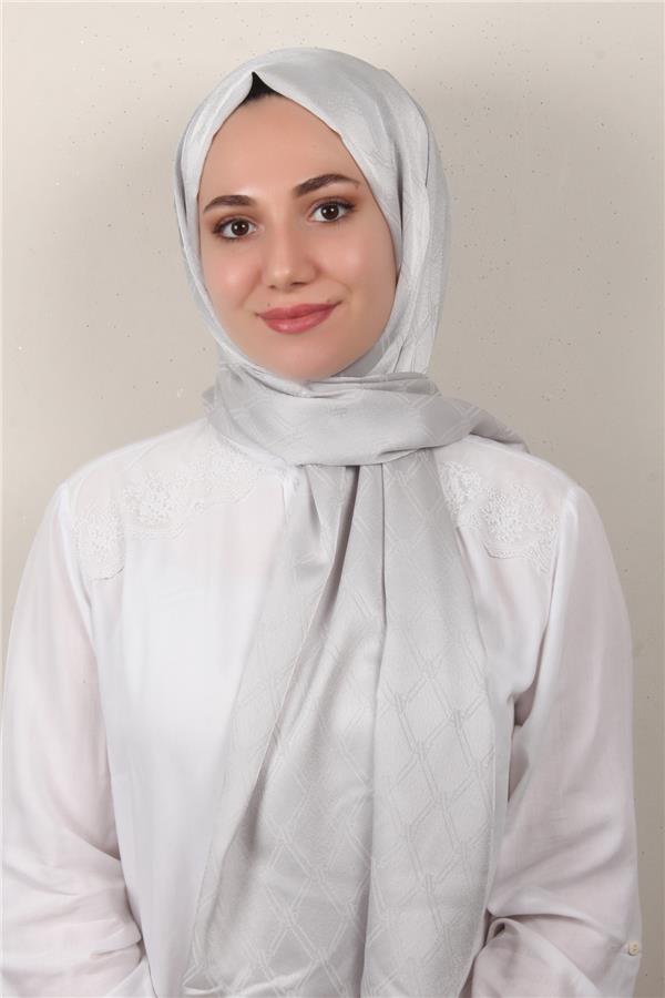 Armine Jakar İpeksi Şal 3106-10 Gümüş