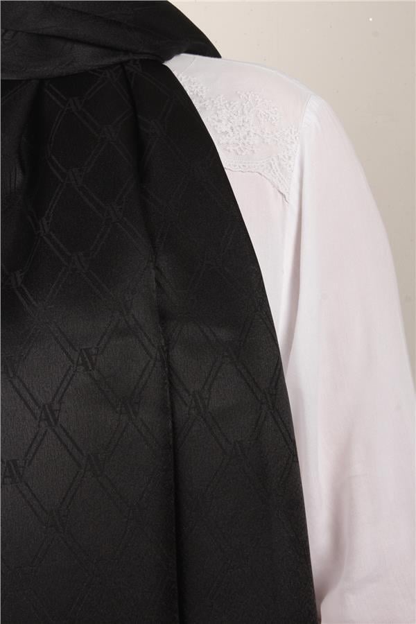 Armine Jakar İpeksi Şal 3106-13 Siyah