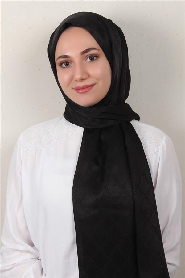 Armine Jakar İpeksi Şal 3106-13 Siyah