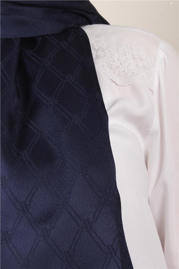 Armine Jakar İpeksi Şal 3106-14 Lacivert