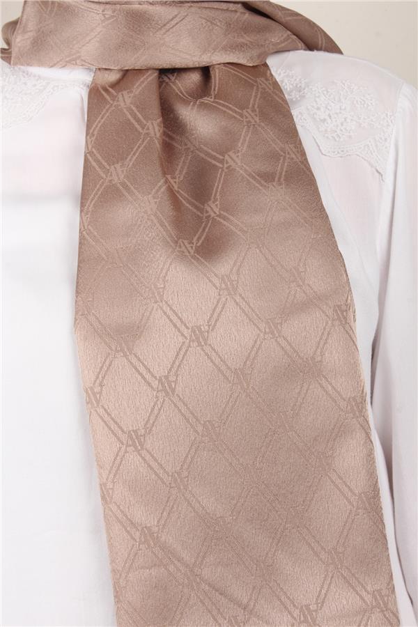 Armine Jakar İpeksi Şal 3106-3 Sütlü Kahve