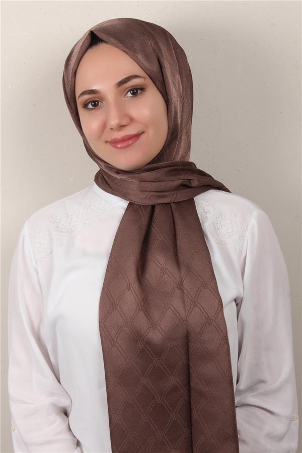 Armine Jakar İpeksi Şal 3106-9 Kahverengi