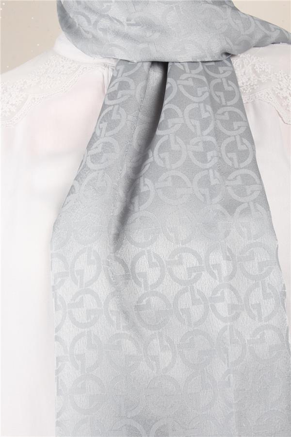 Armine Jakar İpeksi Şal 3107-12 Buz Mavisi