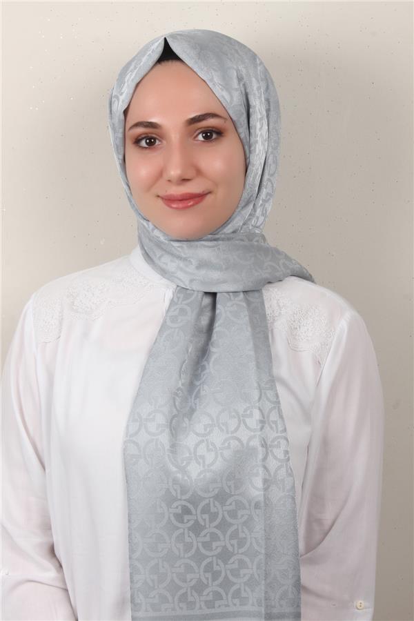 Armine Jakar İpeksi Şal 3107-12 Buz Mavisi