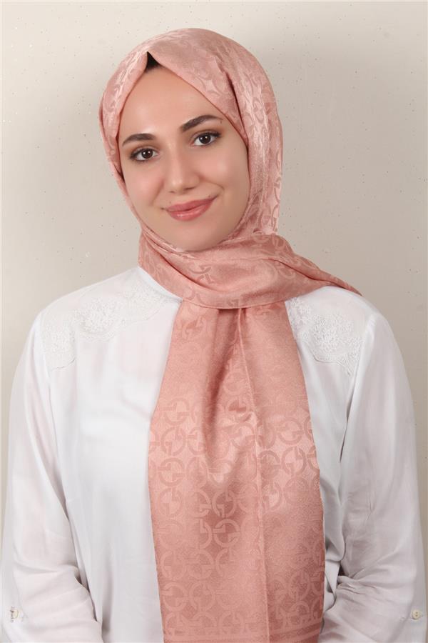 Armine Jakar İpeksi Şal 3107-2 Pastel Pembe