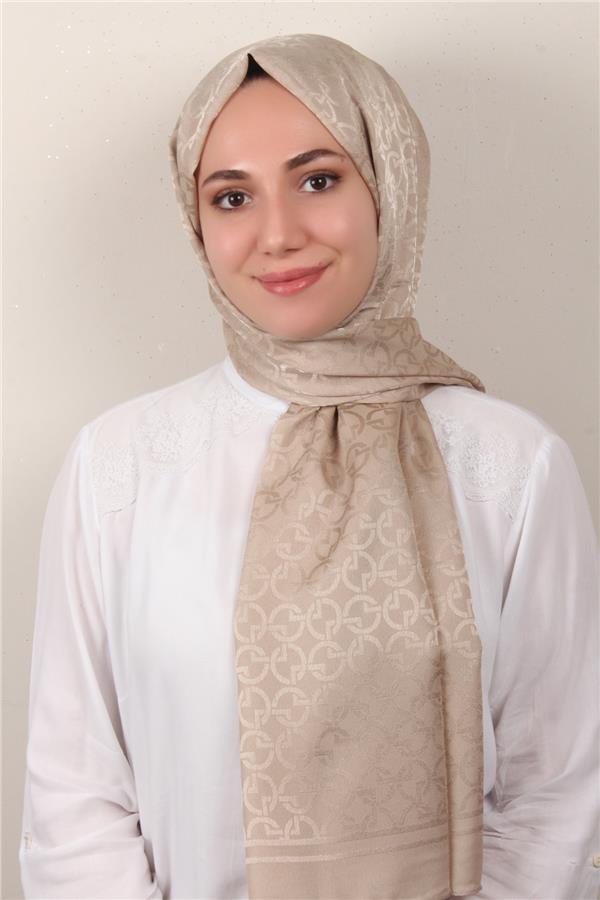 Armine Jakar İpeksi Şal 3107-3 Kum Beji