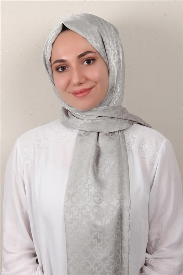Armine Jakar İpeksi Şal 3107-6 Gri